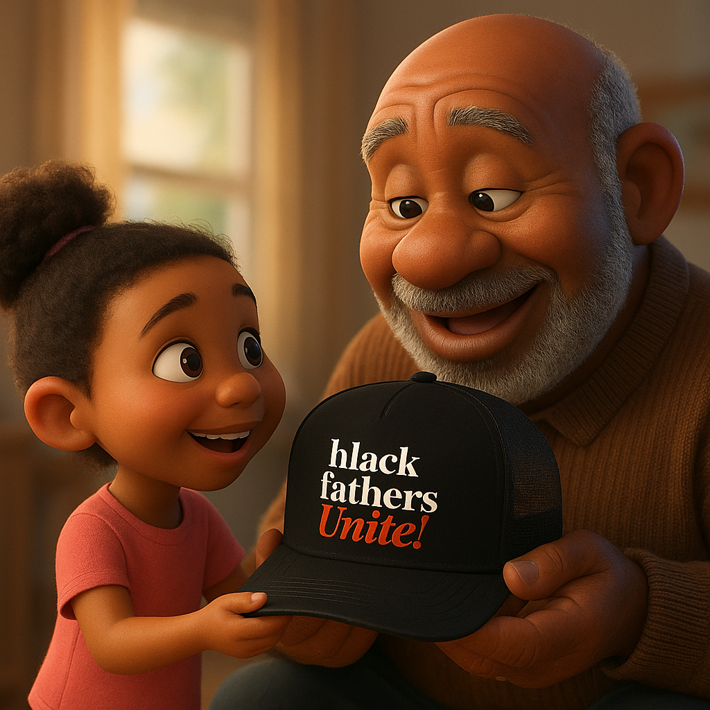 Black Fathers Unite! Signature Snapback Trucker Hat.