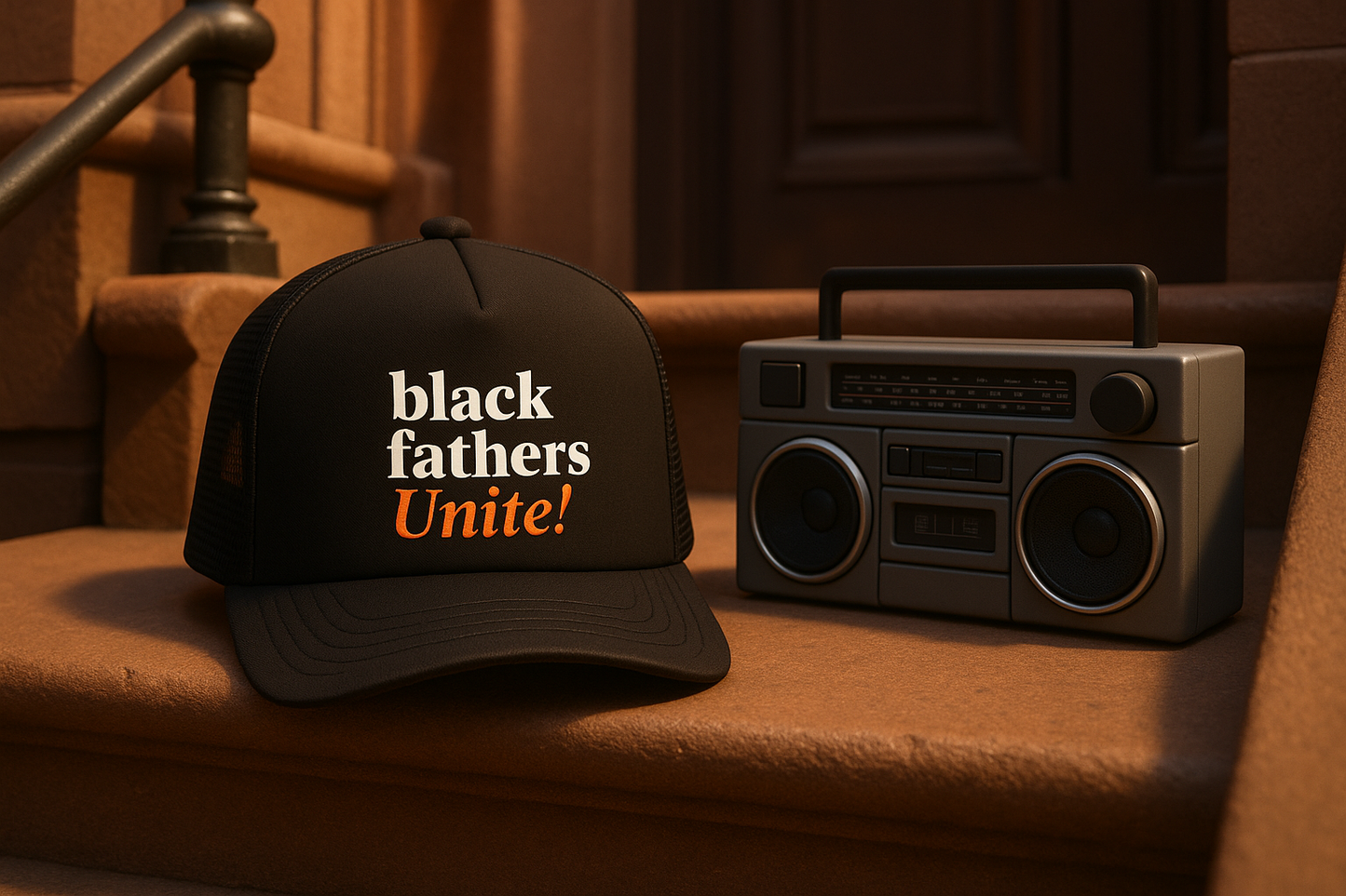 Black Fathers Unite! Signature Snapback Trucker Hat.